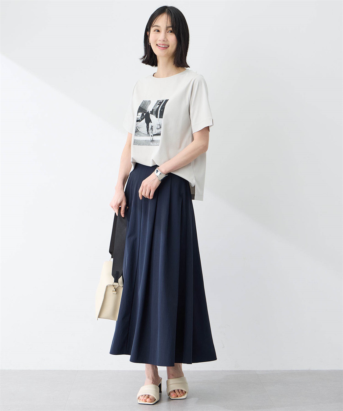 A/C DESIGN BY ALPHA CUBIC 【アルコラージュ】ボートネックフォトＴシャツ【接触冷感・UVカット】_sub_5