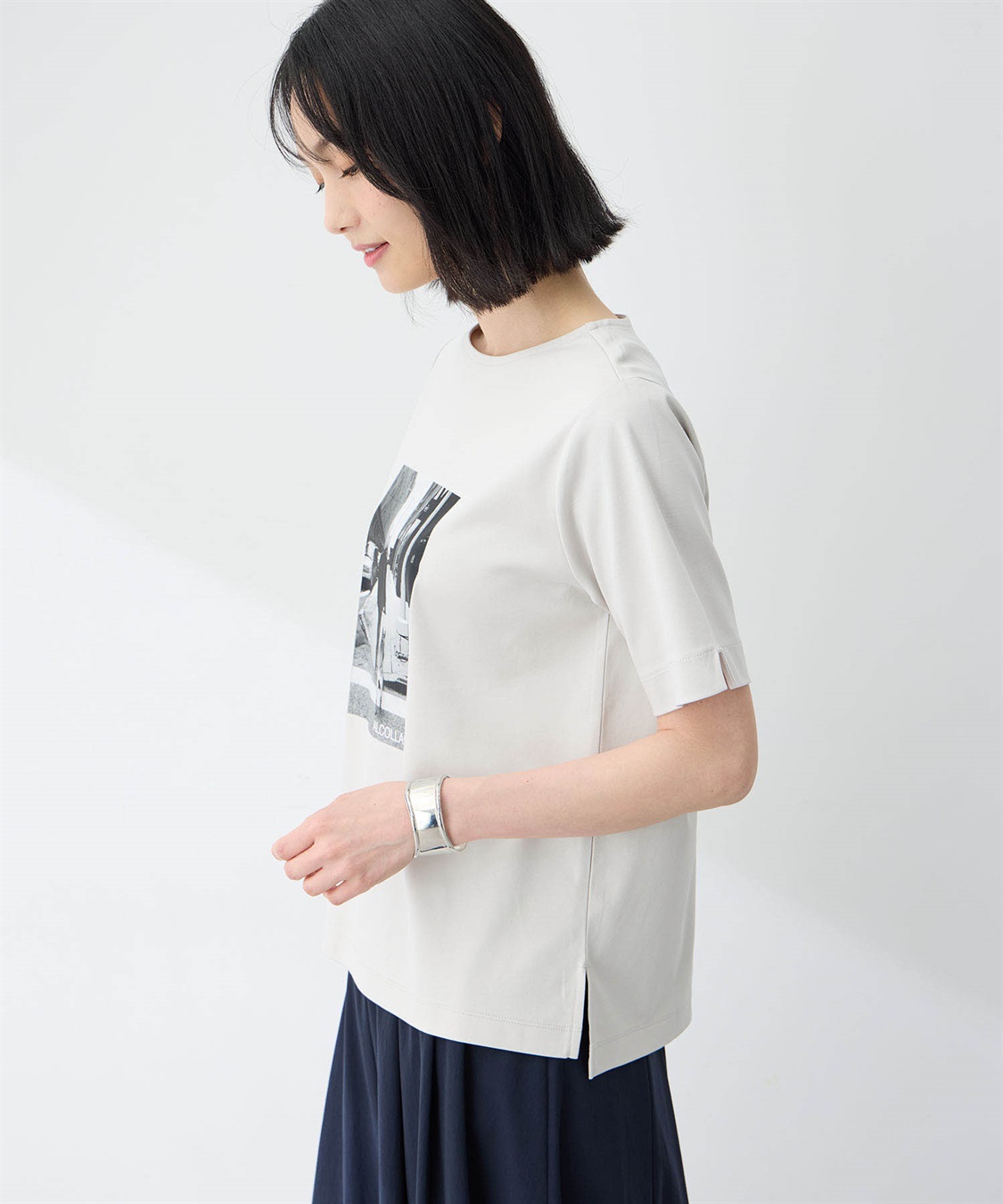 A/C DESIGN BY ALPHA CUBIC 【アルコラージュ】ボートネックフォトＴシャツ【接触冷感・UVカット】_sub_10