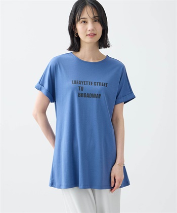 A/C DESIGN BY ALPHA CUBIC 【アルコラージュ】ロゴチュニックＴシャツ【接触冷感・UVカット】_subthumb_1