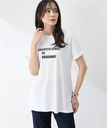 A/C DESIGN BY ALPHA CUBIC 【アルコラージュ】ロゴチュニックＴシャツ【接触冷感・UVカット】_subthumb_2