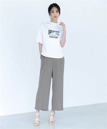 A/C DESIGN BY ALPHA CUBIC 【アルコラージュ】モックネックフォトＴシャツ【接触冷感・UVカット】_subthumb_2