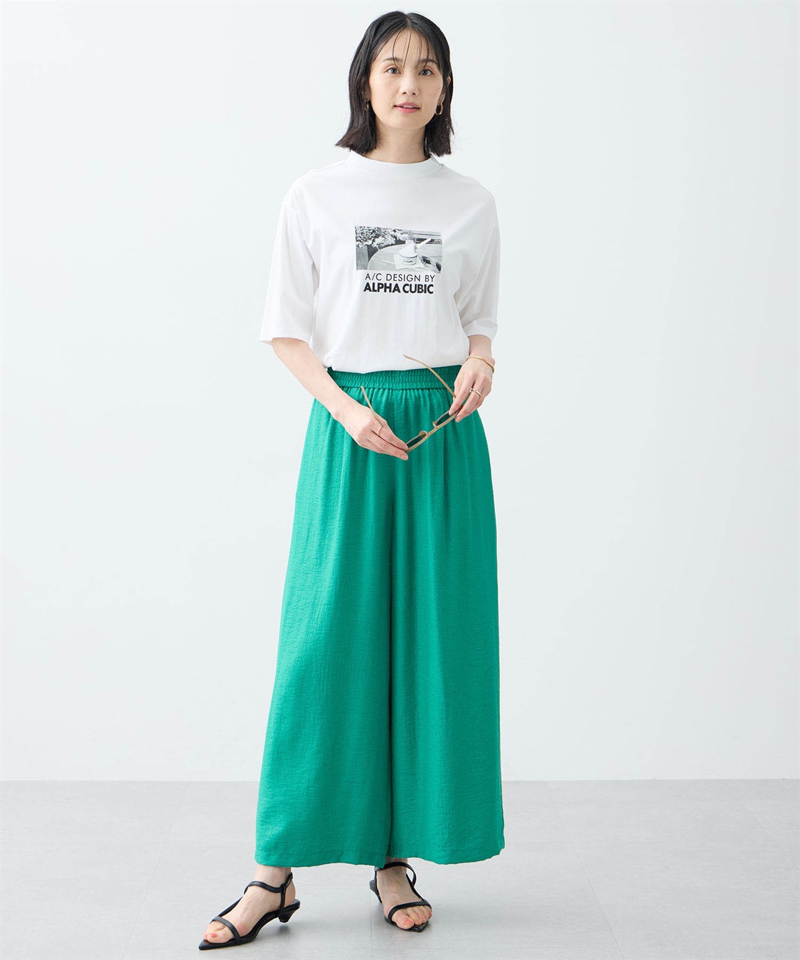 A/C DESIGN BY ALPHA CUBIC 【アルコラージュ】モックネックフォトＴシャツ【接触冷感・UVカット】_sub_5