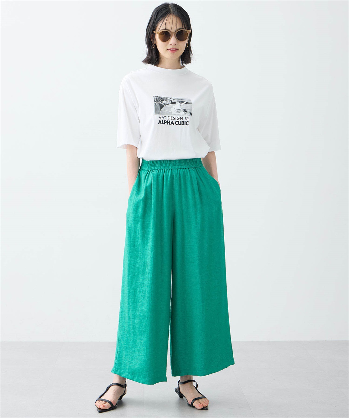 A/C DESIGN BY ALPHA CUBIC 【アルコラージュ】モックネックフォトＴシャツ【接触冷感・UVカット】_sub_6