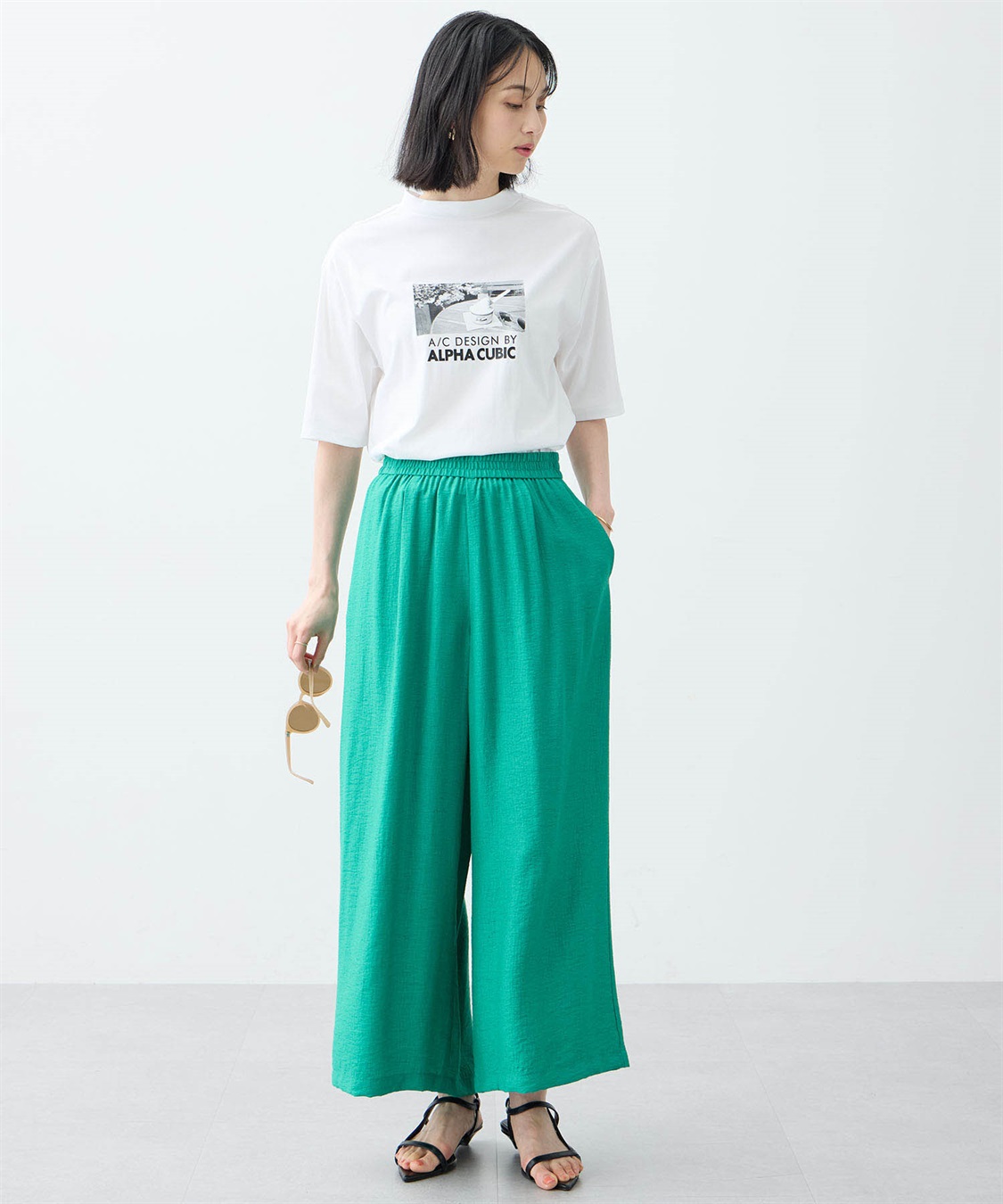 A/C DESIGN BY ALPHA CUBIC 【アルコラージュ】モックネックフォトＴシャツ【接触冷感・UVカット】_sub_7