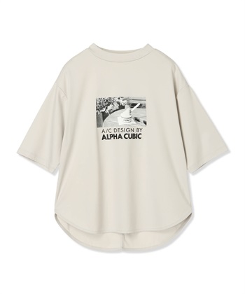 A/C DESIGN BY ALPHA CUBIC 【アルコラージュ】モックネックフォトＴシャツ【接触冷感・UVカット】_subthumb_18