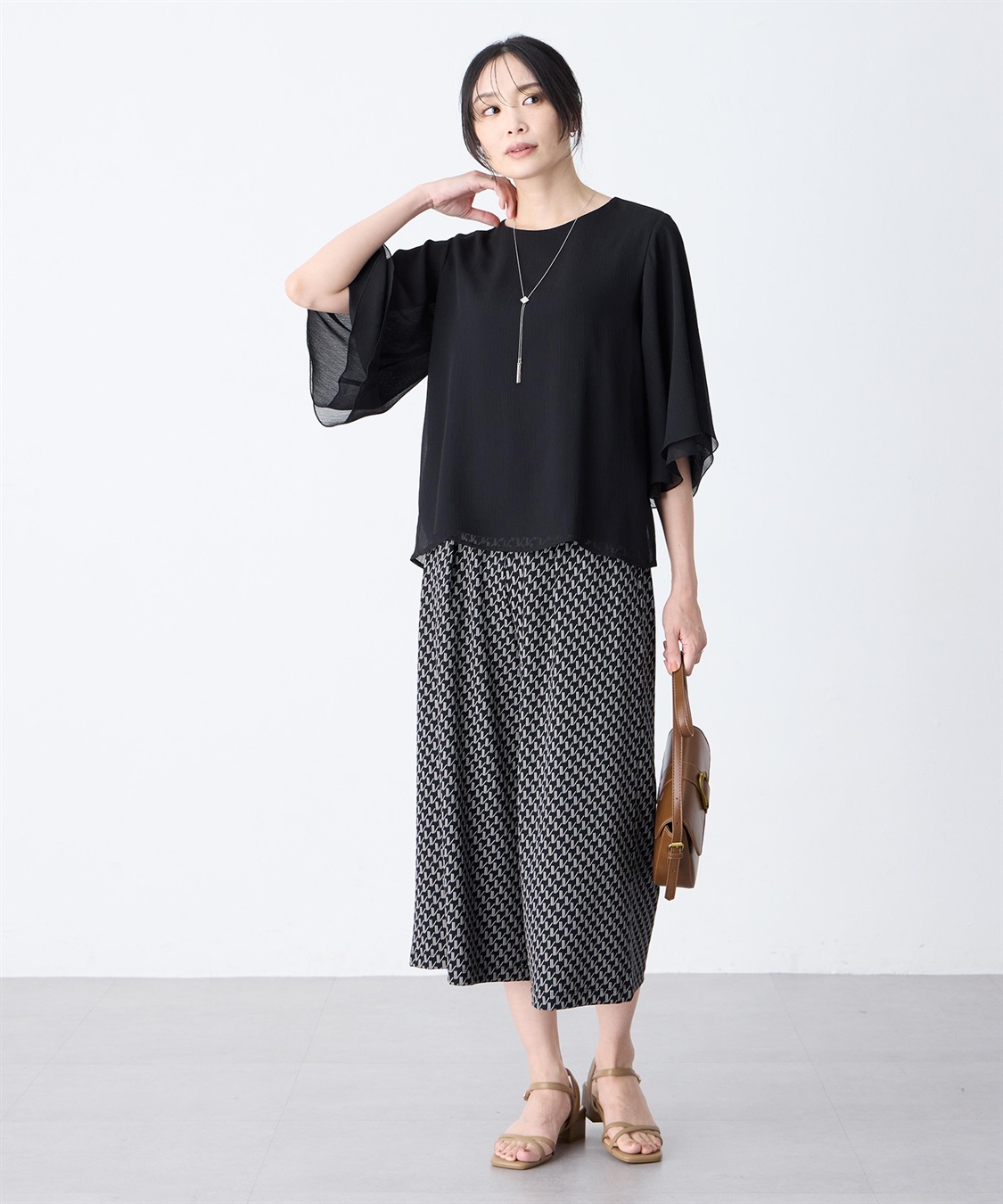 A/C DESIGN BY ALPHA CUBIC シアーケープスリーブプルオーバー_sub_10