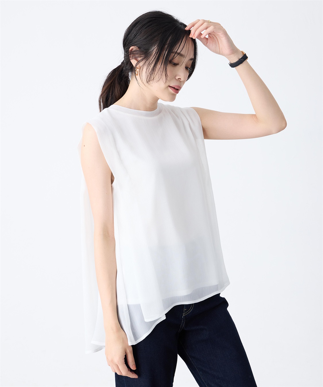 A/C DESIGN BY ALPHA CUBIC シアータックチュニックトップス_sub_5