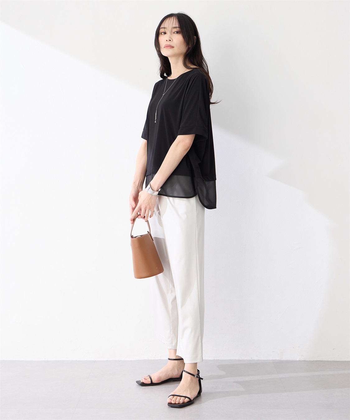 A/C DESIGN BY ALPHA CUBIC 裾シアーレイヤード風プルオーバー【接触冷感・UVカット】_sub_11