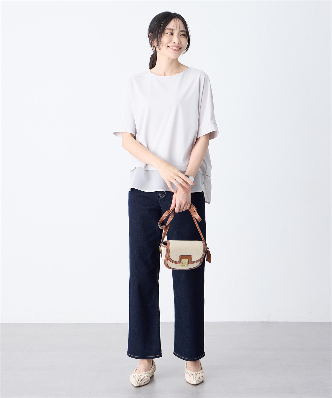 A/C DESIGN BY ALPHA CUBIC 裾シアーレイヤード風プルオーバー【接触冷感・UVカット】_sub_13