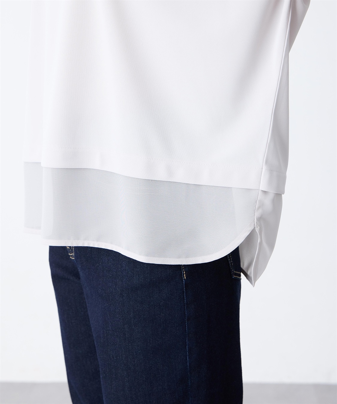 A/C DESIGN BY ALPHA CUBIC 裾シアーレイヤード風プルオーバー【接触冷感・UVカット】_sub_16