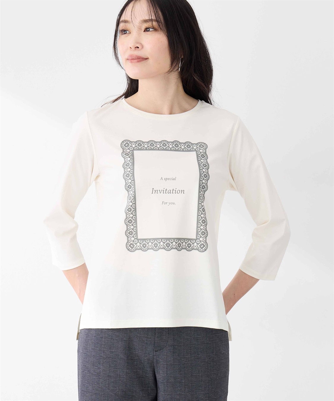 A/C DESIGN BY ALPHA CUBIC レースロゴTシャツ_sub_1