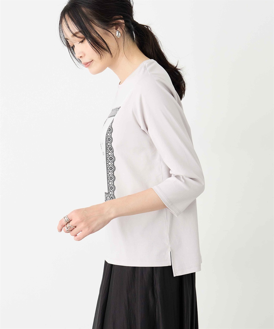 A/C DESIGN BY ALPHA CUBIC レースロゴTシャツ_sub_2