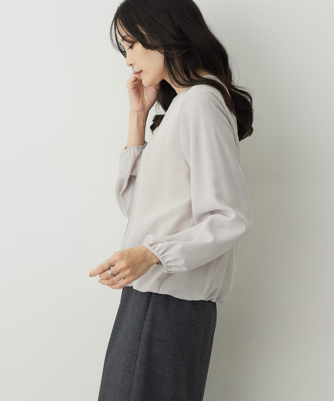 A/C DESIGN BY ALPHA CUBIC プリーツTブラウス_sub_2