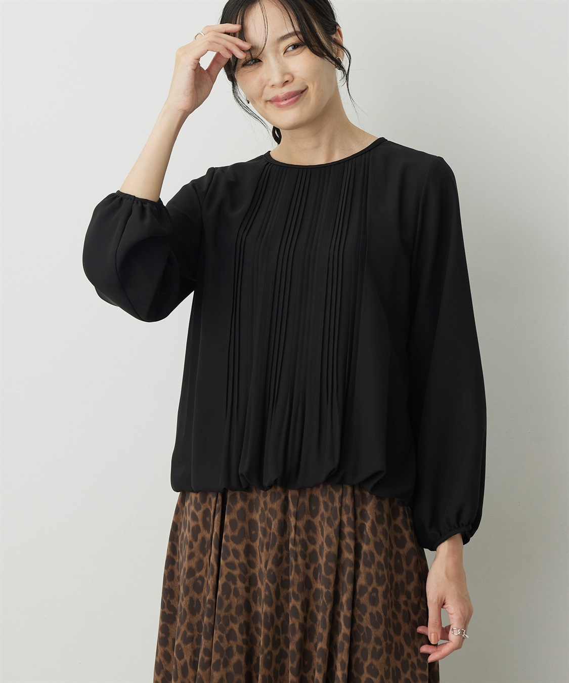 A/C DESIGN BY ALPHA CUBIC プリーツTブラウス_sub_4