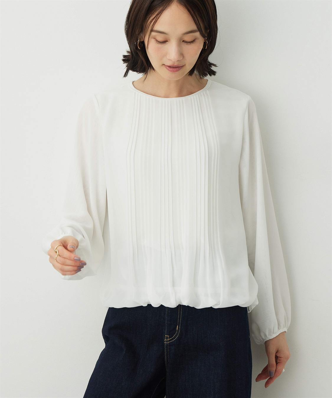 A/C DESIGN BY ALPHA CUBIC プリーツTブラウス_sub_5