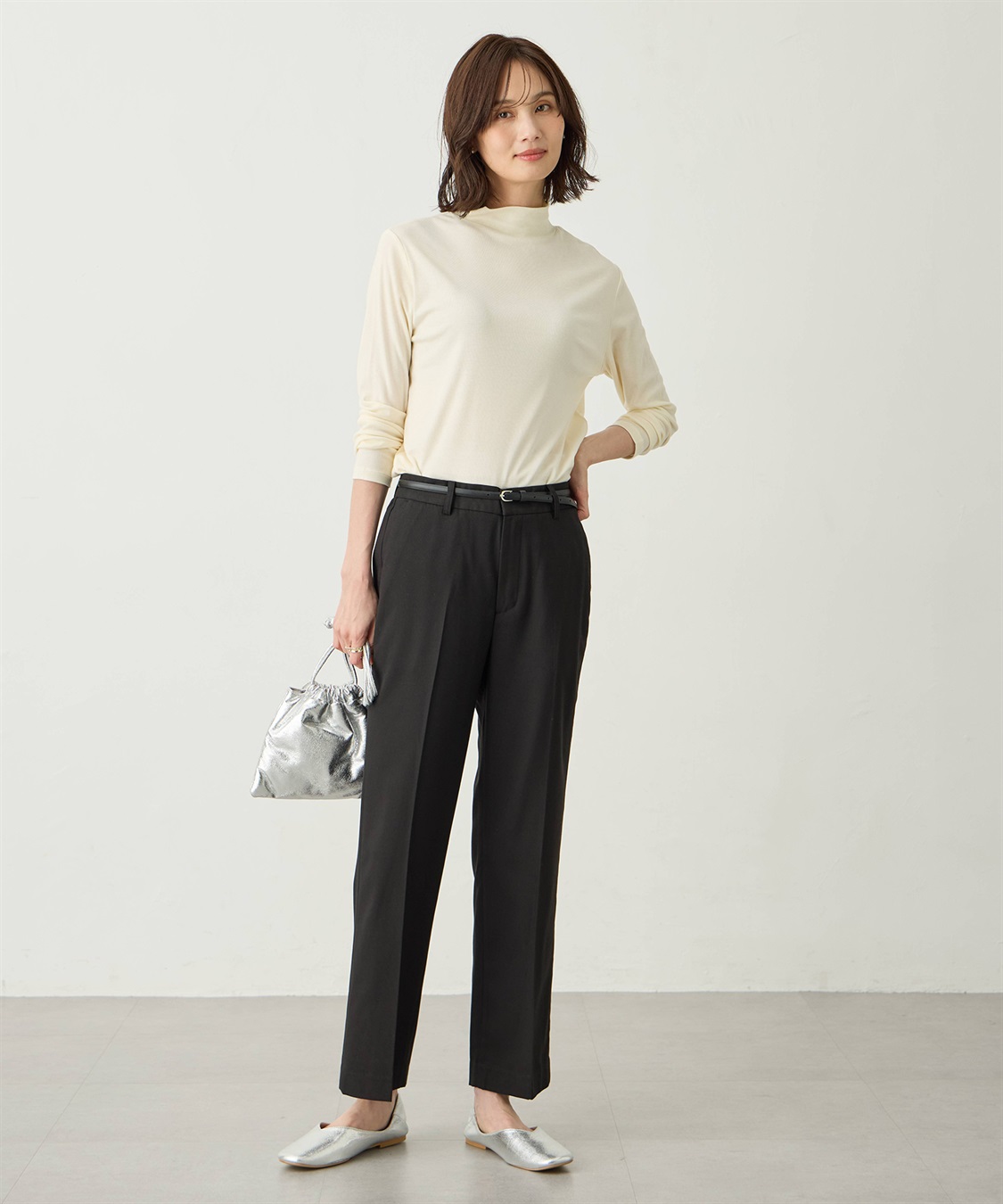 A/C DESIGN BY ALPHA CUBIC ウールミックスハイネックカットソー_sub_4