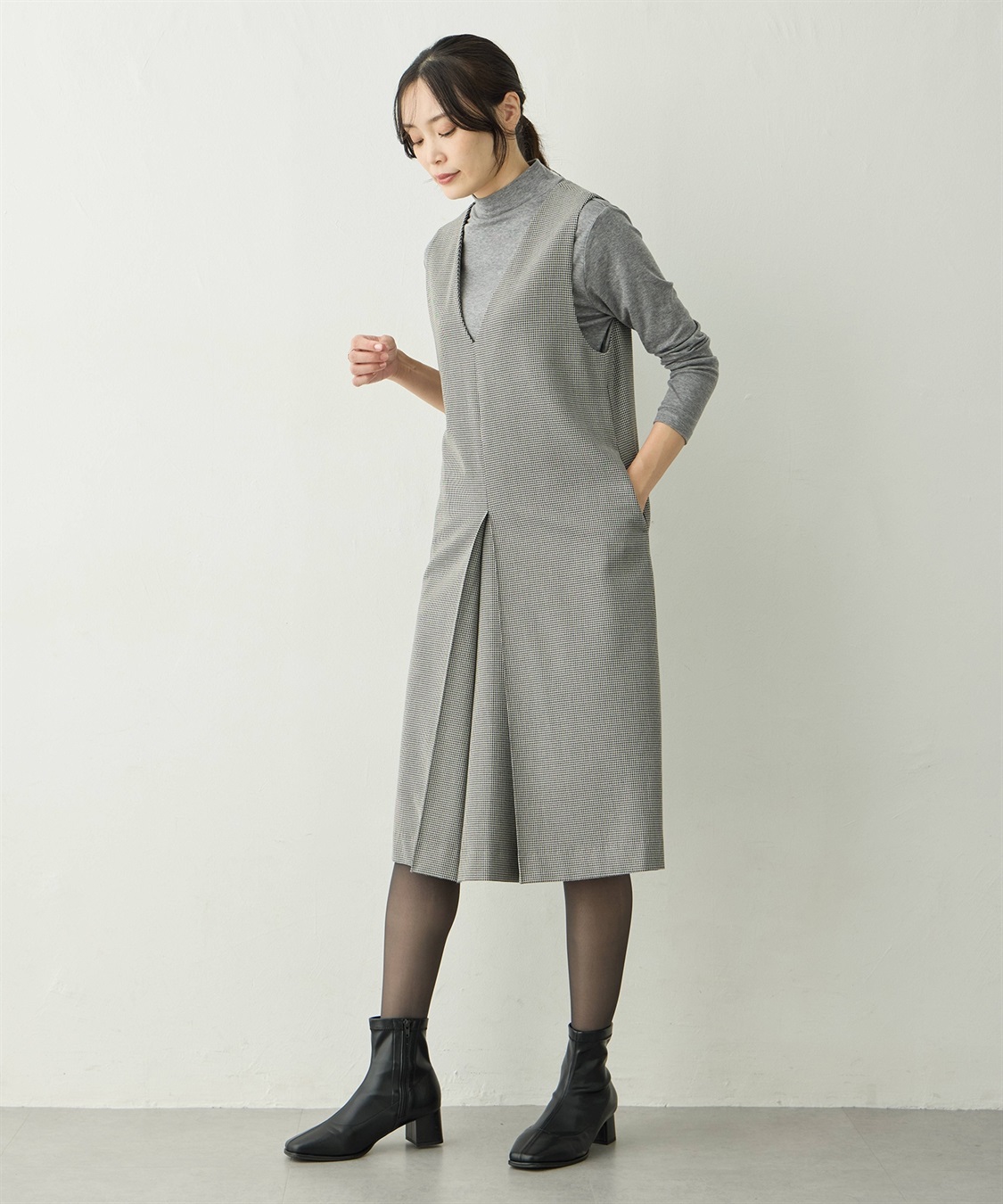 A/C DESIGN BY ALPHA CUBIC ウールミックスハイネックカットソー_sub_5