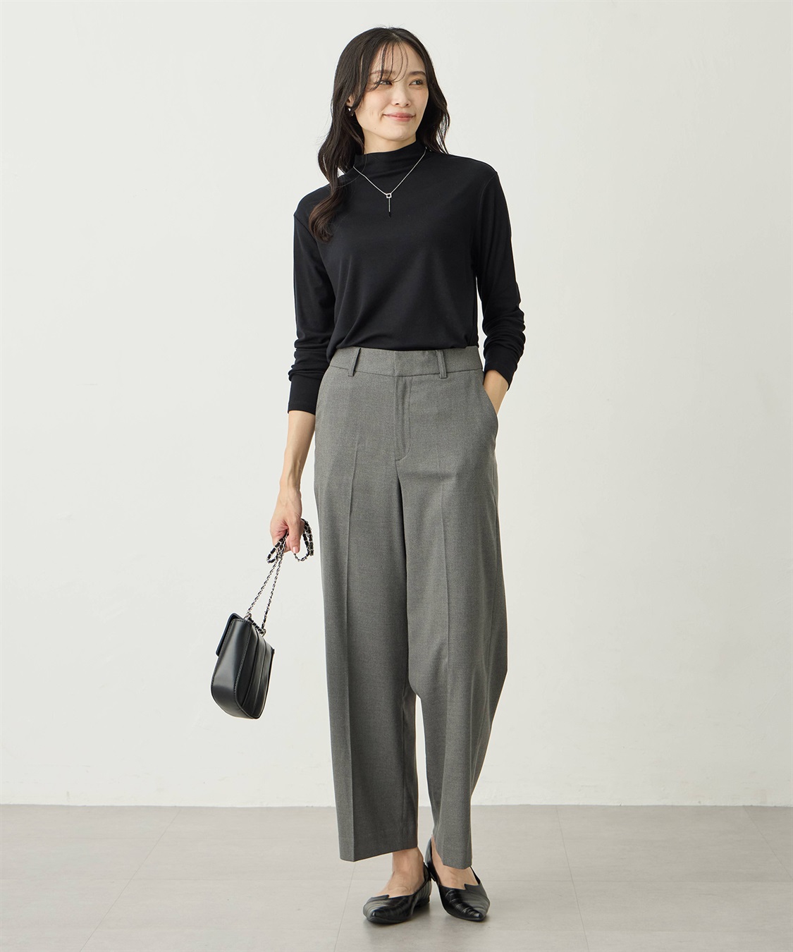 A/C DESIGN BY ALPHA CUBIC ウールミックスハイネックカットソー_sub_8