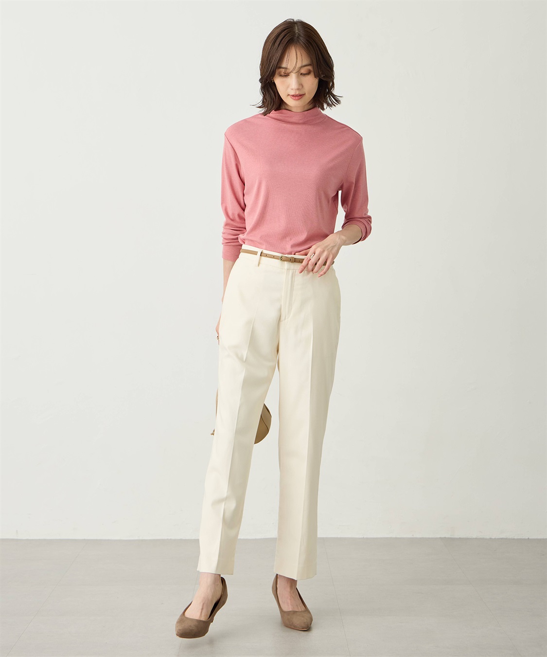 A/C DESIGN BY ALPHA CUBIC ウールミックスハイネックカットソー_sub_10