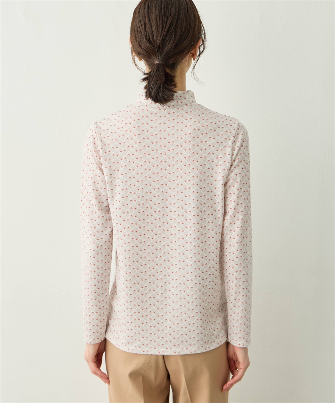 A/C DESIGN BY ALPHA CUBIC プリントハイネックカットソー_sub_2