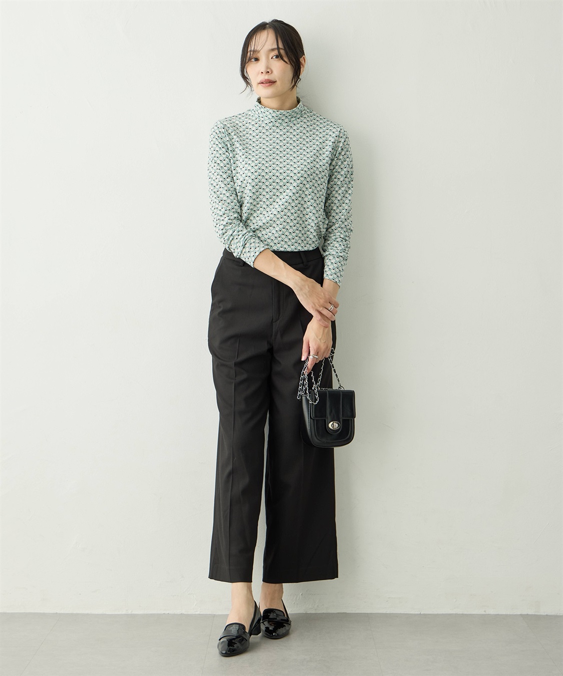 A/C DESIGN BY ALPHA CUBIC プリントハイネックカットソー_sub_7