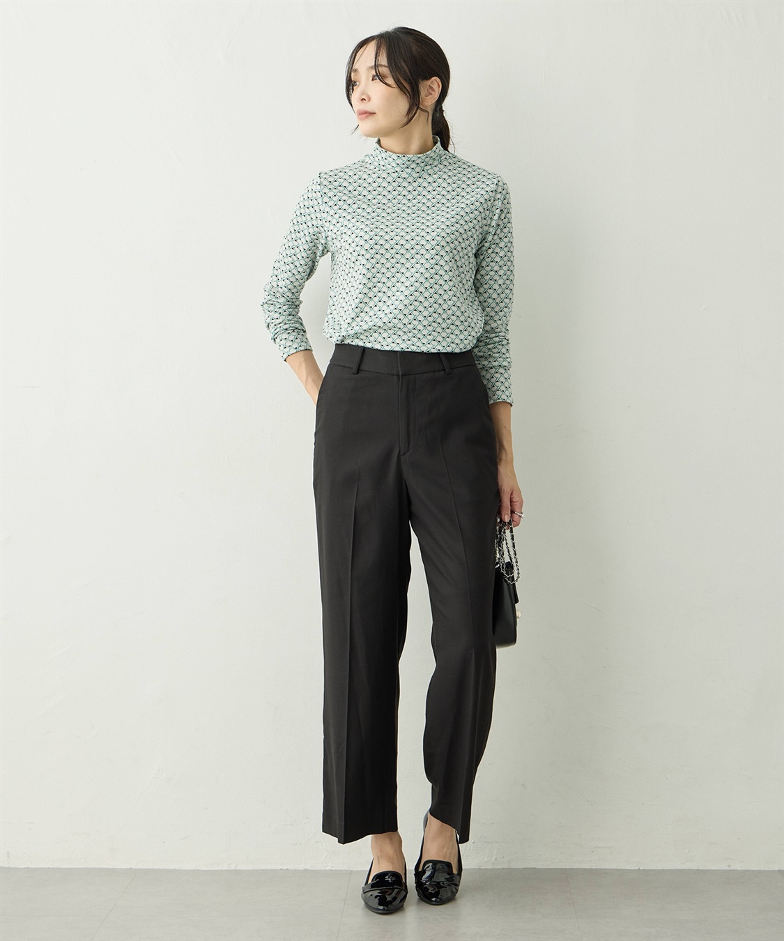 A/C DESIGN BY ALPHA CUBIC プリントハイネックカットソー_sub_8