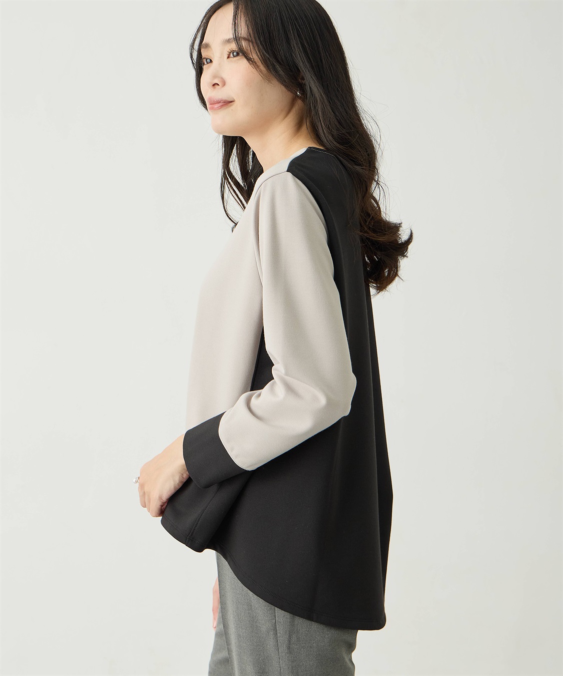 A/C DESIGN BY ALPHA CUBIC バイカラープルオーバー_sub_1