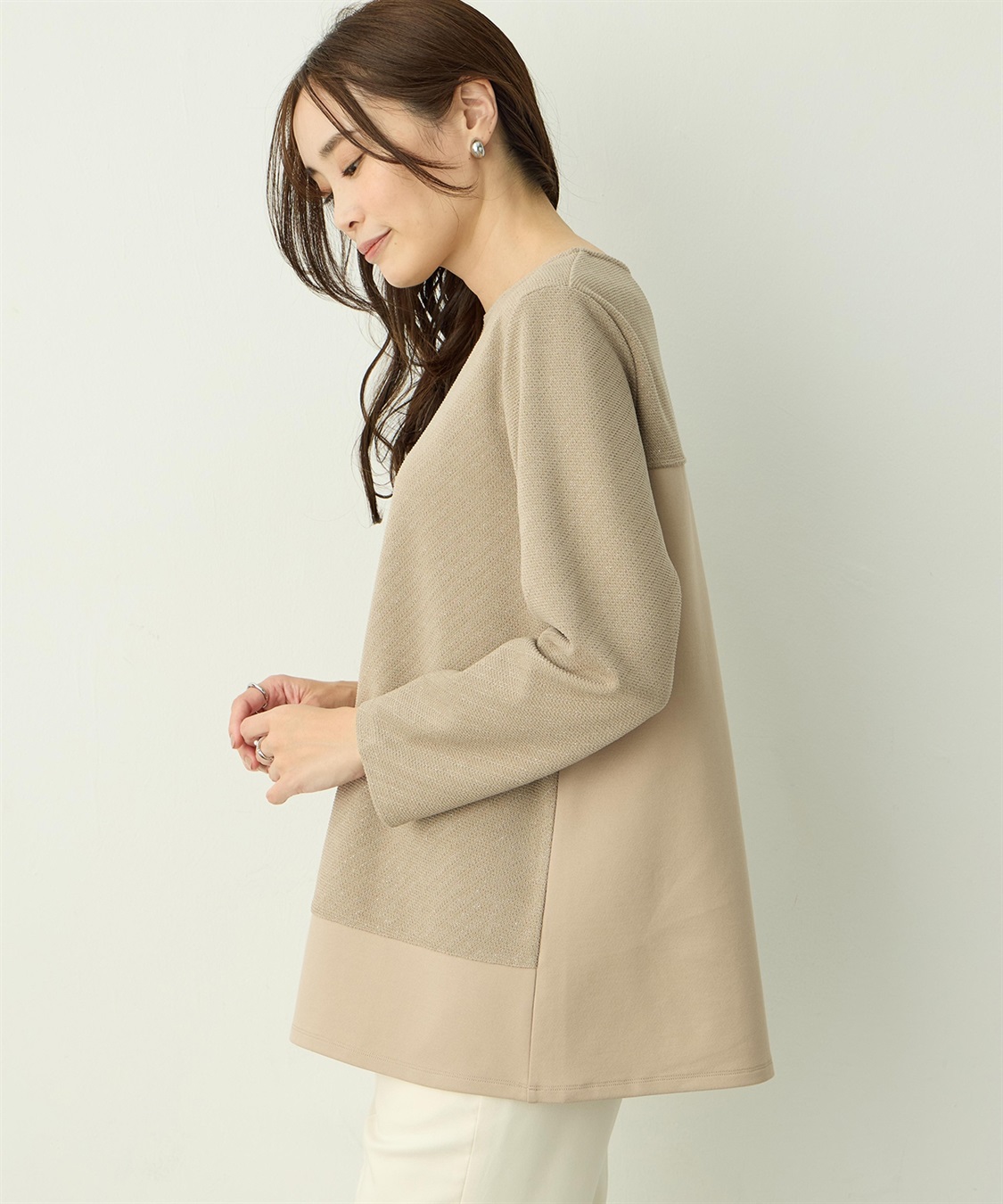 A/C DESIGN BY ALPHA CUBIC ラメジャガードチュニック_sub_1