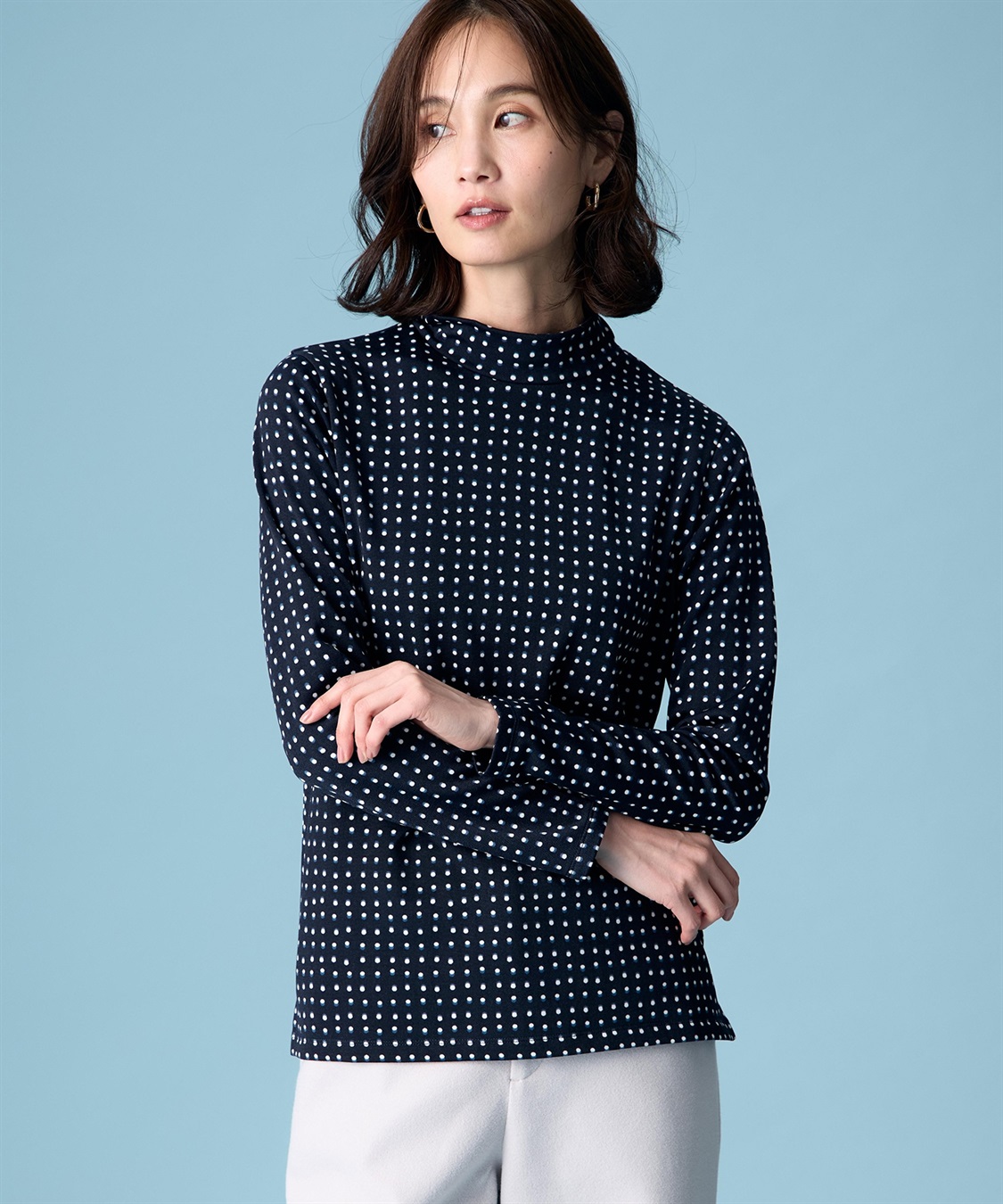 A/C DESIGN BY ALPHA CUBIC プリントハイネックプルオーバー_sub_3