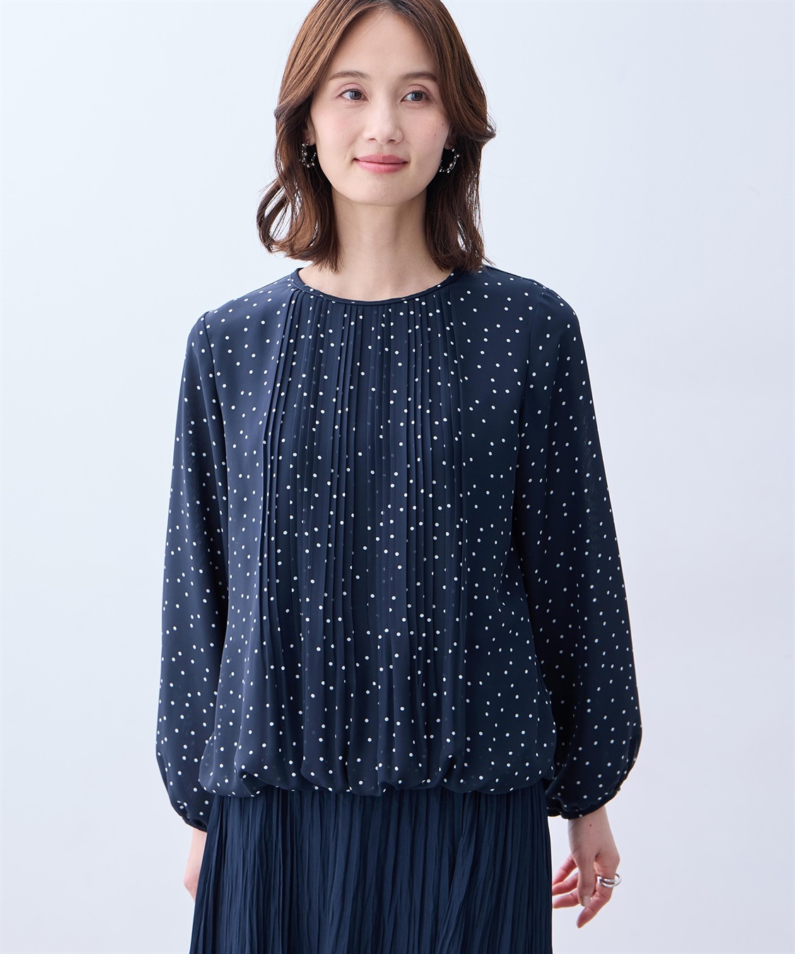 A/C DESIGN BY ALPHA CUBIC プリーツTブラウス_sub_1