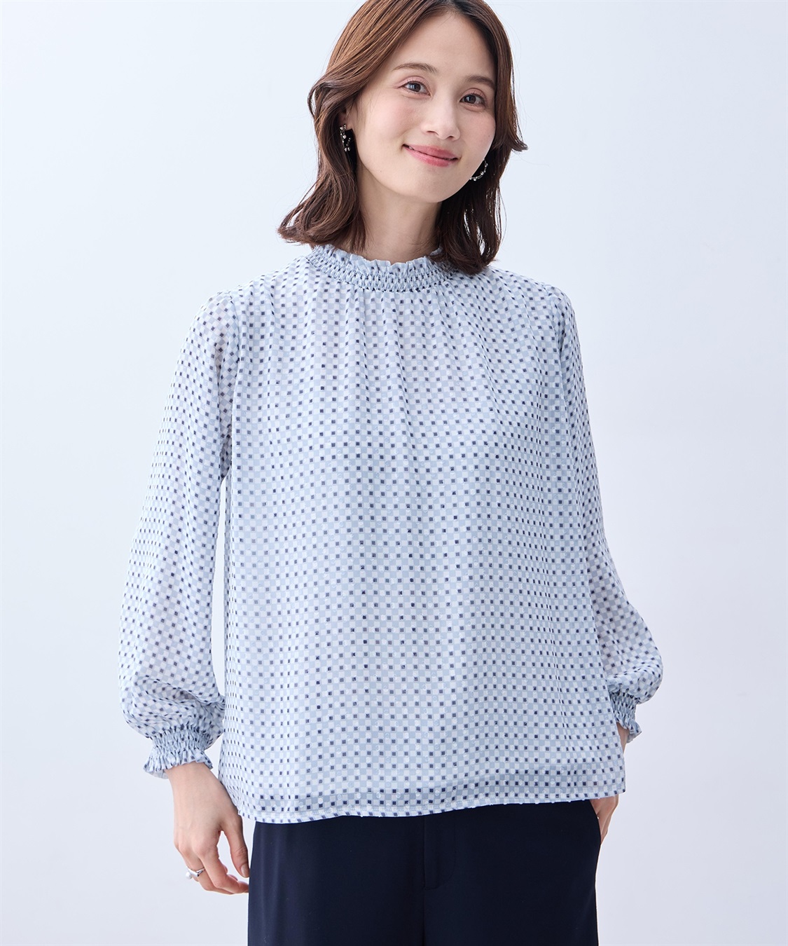 A/C DESIGN BY ALPHA CUBIC ジャガードTブラウス_sub_3