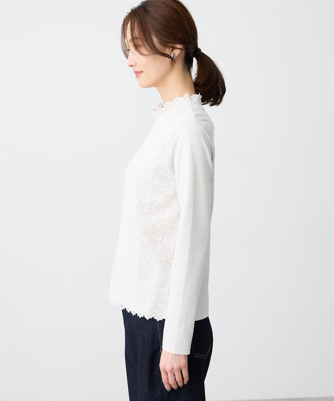 A/C DESIGN BY ALPHA CUBIC フロントレースハイネックプルオーバー_sub_3