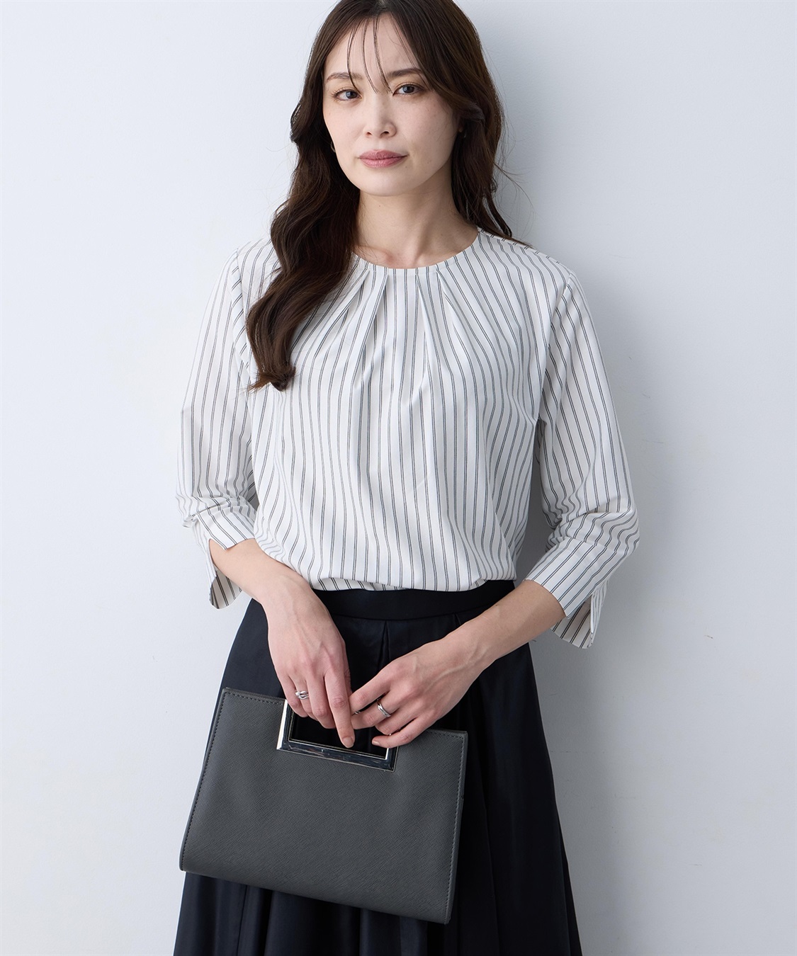 A/C DESIGN BY ALPHA CUBIC ストライプタックプルオーバー_sub_7