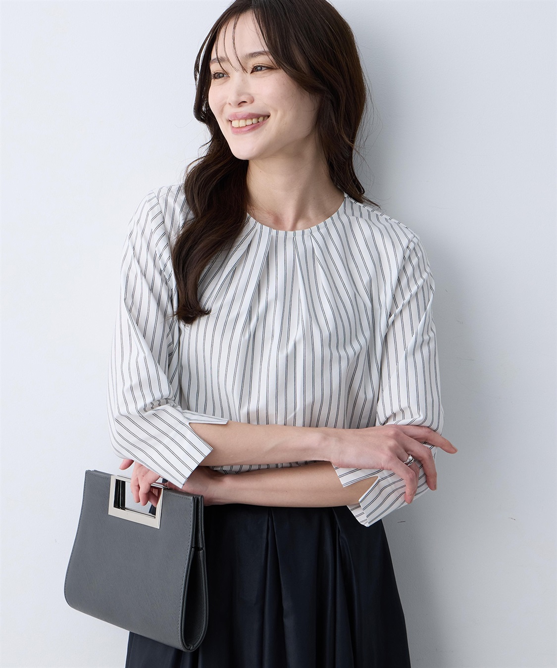 A/C DESIGN BY ALPHA CUBIC ストライプタックプルオーバー_sub_8