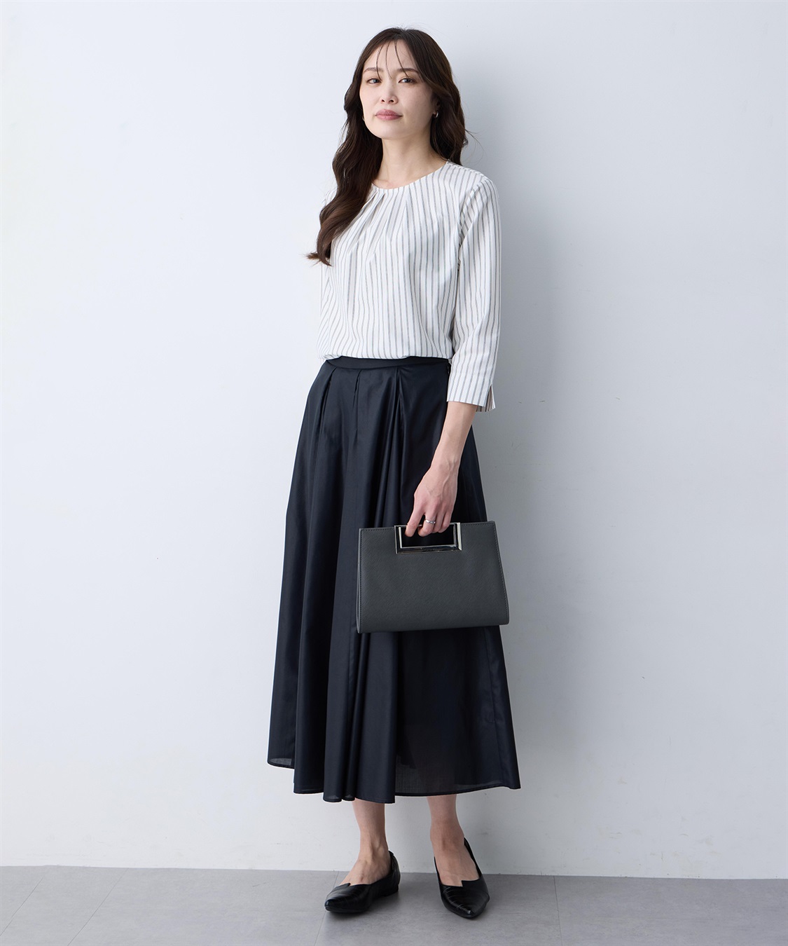 A/C DESIGN BY ALPHA CUBIC ストライプタックプルオーバー_sub_10