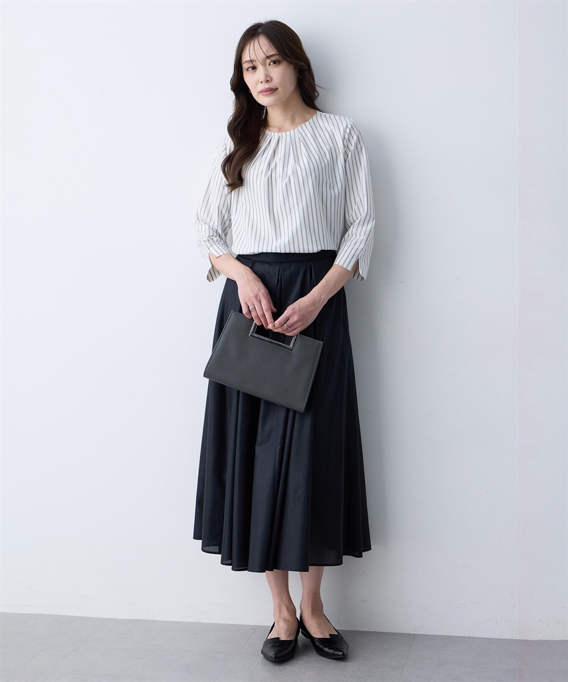 A/C DESIGN BY ALPHA CUBIC ストライプタックプルオーバー_sub_11