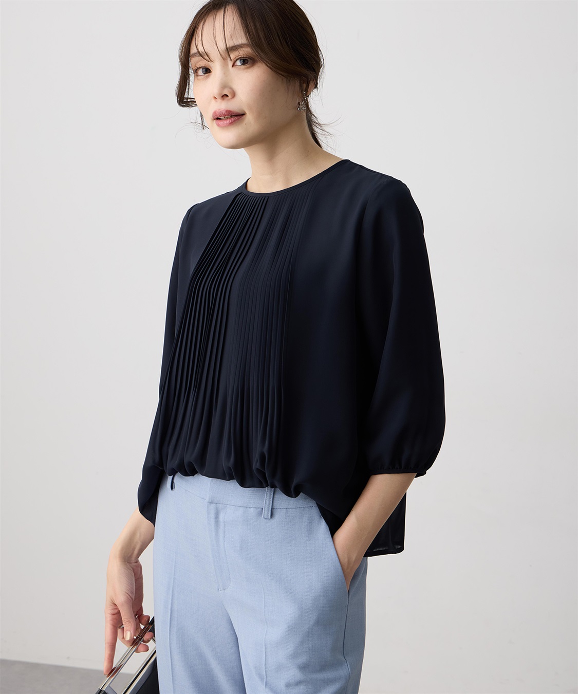 A/C DESIGN BY ALPHA CUBIC シフォンプリーツＴブラウス_sub_9