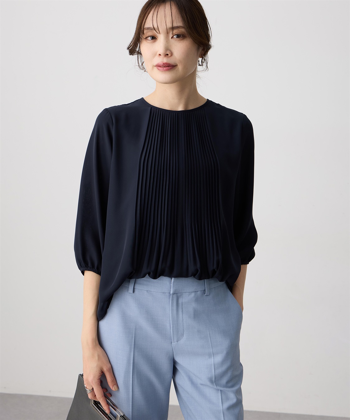 A/C DESIGN BY ALPHA CUBIC シフォンプリーツＴブラウス_sub_10
