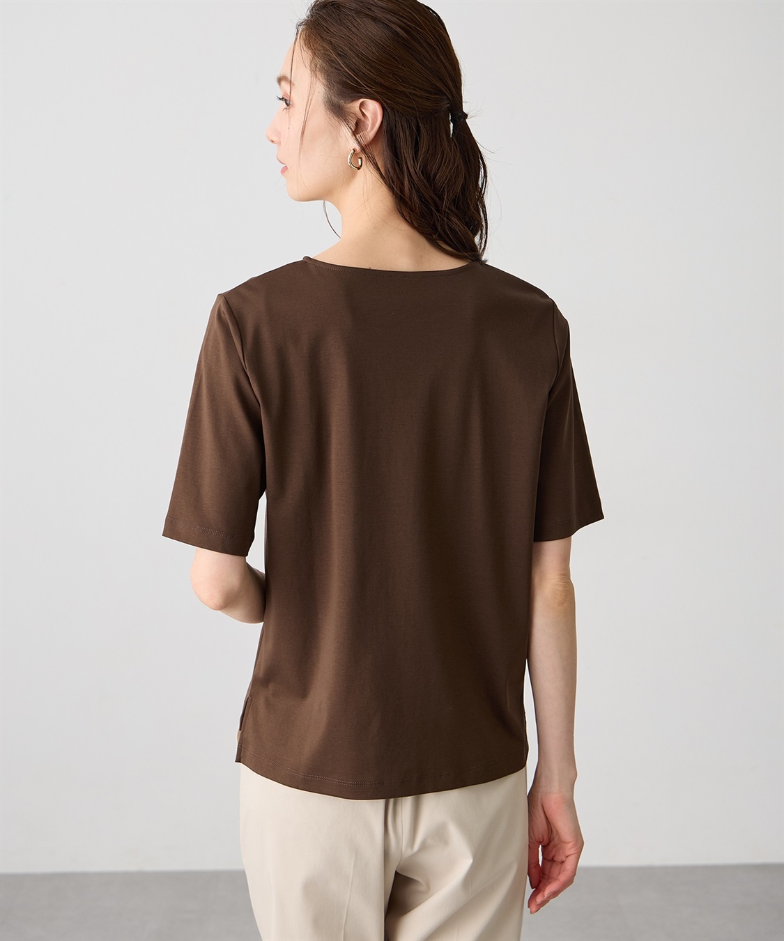 A/C DESIGN BY ALPHA CUBIC クルーネックTシャツ【すごツヤ・UVカット・接触冷感】_sub_2