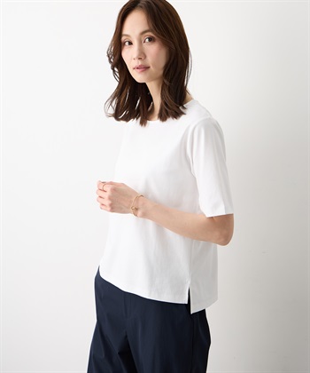 A/C DESIGN BY ALPHA CUBIC クルーネックTシャツ【すごツヤ・UVカット・接触冷感】_subthumb_3