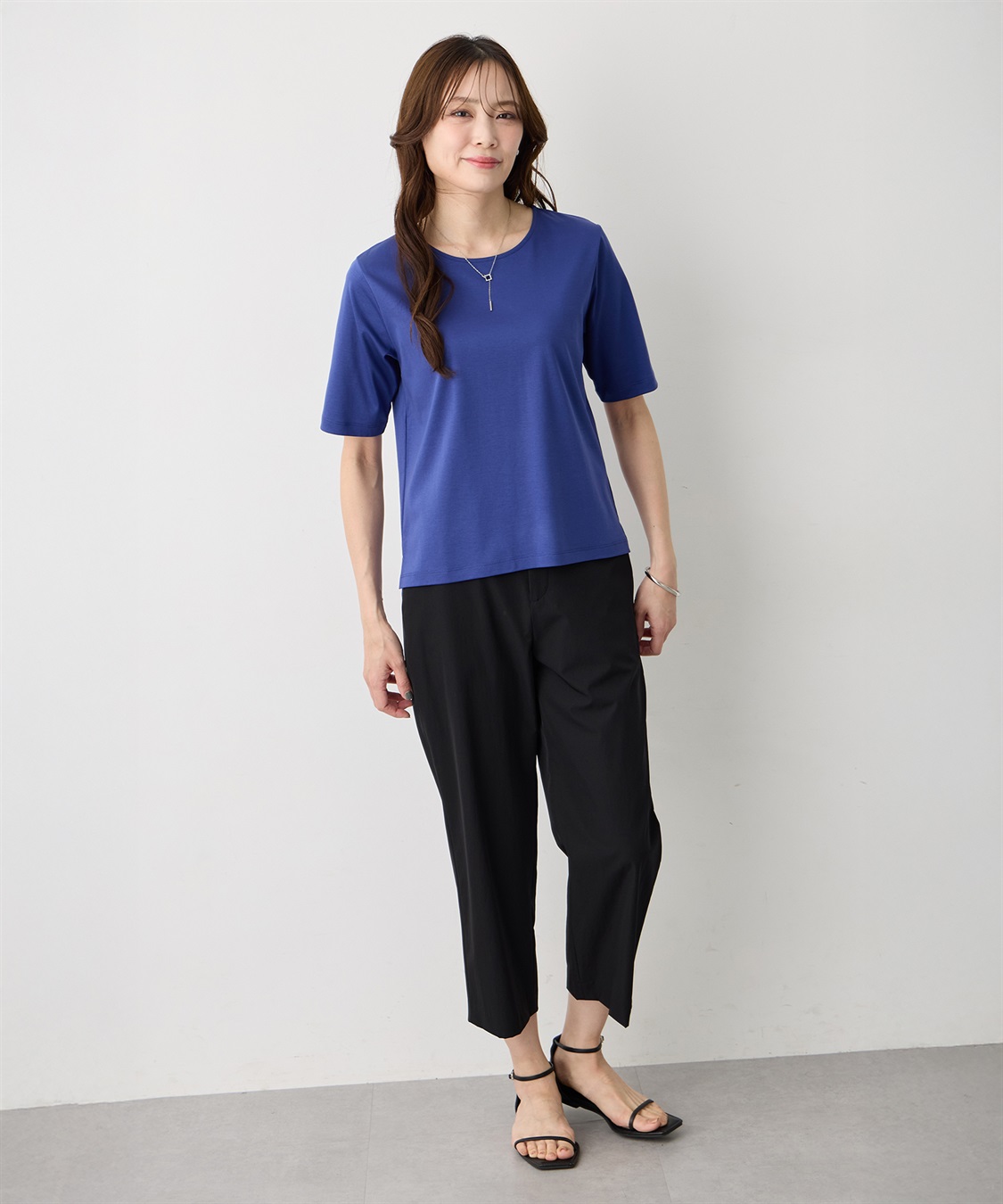 A/C DESIGN BY ALPHA CUBIC クルーネックTシャツ【すごツヤ・UVカット・接触冷感】_sub_10