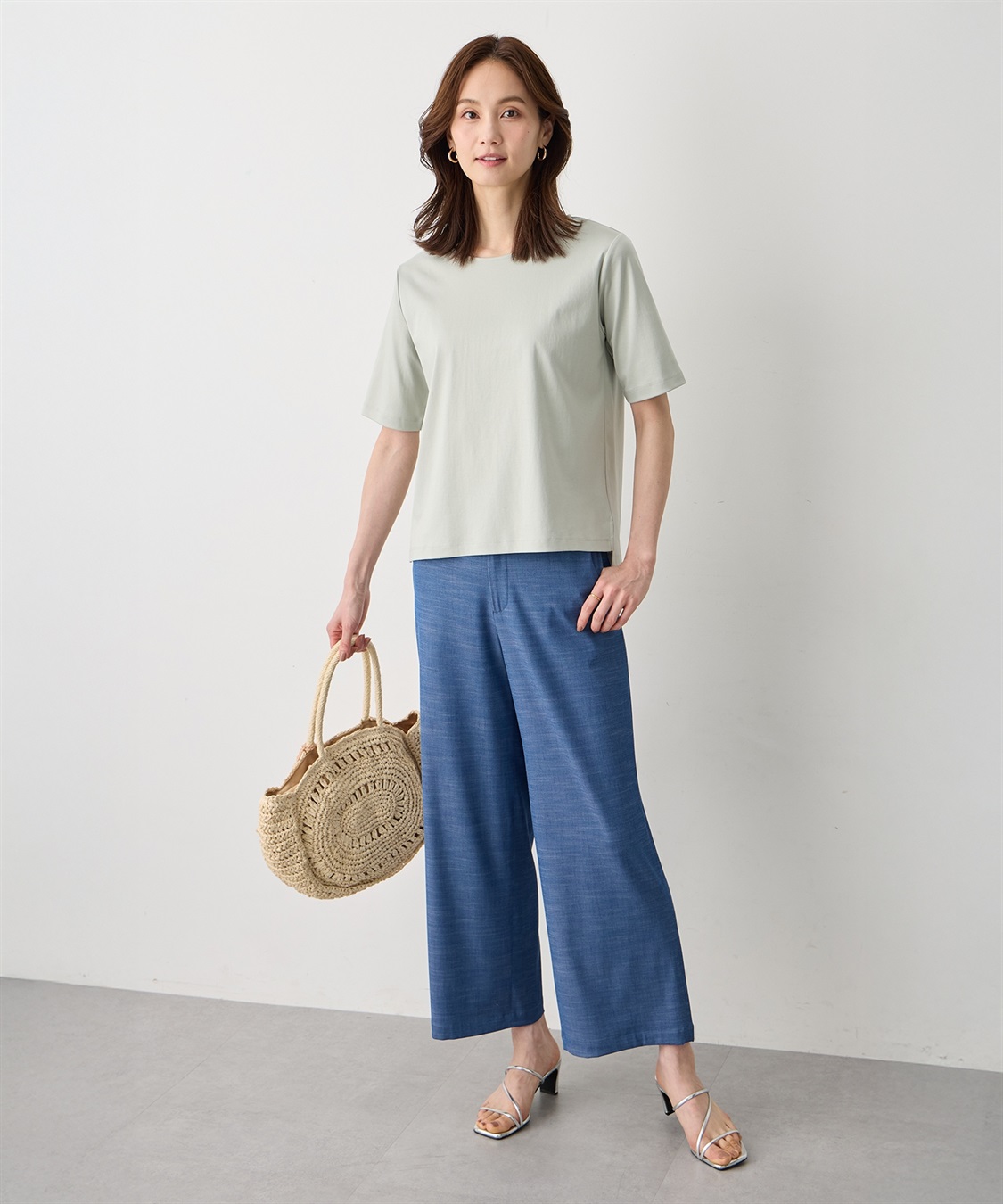 A/C DESIGN BY ALPHA CUBIC クルーネックTシャツ【すごツヤ・UVカット・接触冷感】_sub_12