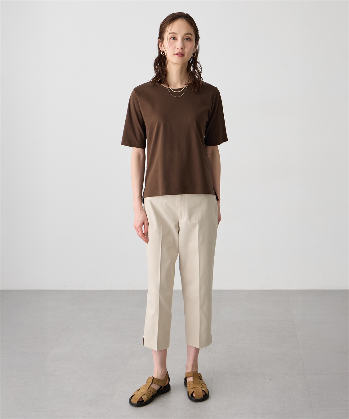 A/C DESIGN BY ALPHA CUBIC クルーネックTシャツ【すごツヤ・UVカット・接触冷感】_sub_18