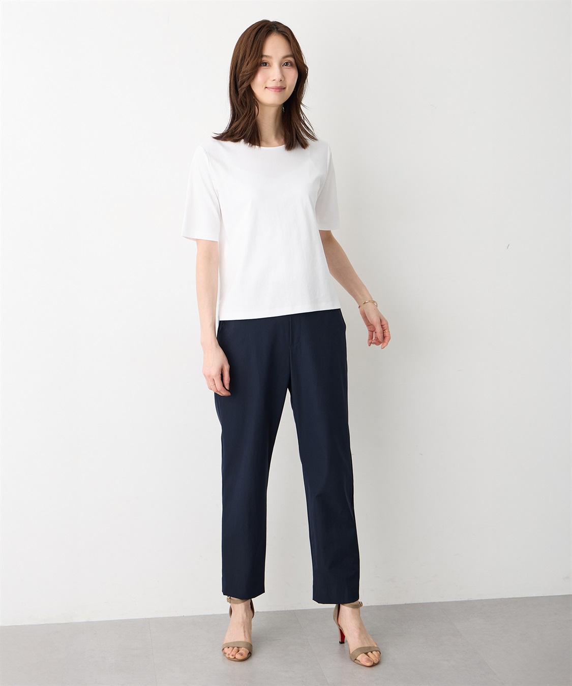 A/C DESIGN BY ALPHA CUBIC クルーネックTシャツ【すごツヤ・UVカット・接触冷感】_sub_21