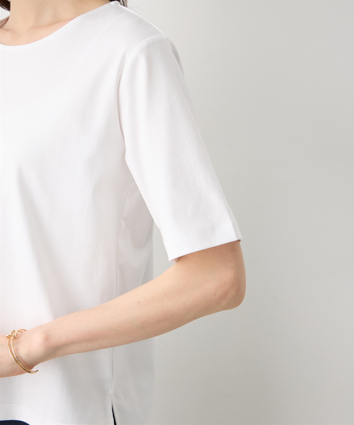 A/C DESIGN BY ALPHA CUBIC クルーネックTシャツ【すごツヤ・UVカット・接触冷感】_sub_23