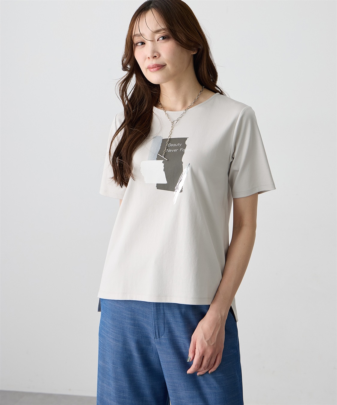 A/C DESIGN BY ALPHA CUBIC グラフィックロゴTシャツ【すごツヤ・接触冷感・UVカット】_sub_1