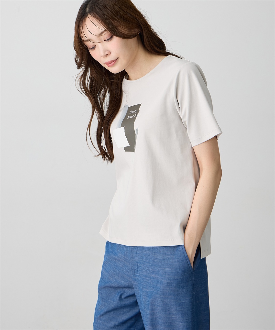 A/C DESIGN BY ALPHA CUBIC グラフィックロゴTシャツ【すごツヤ・接触冷感・UVカット】_sub_2