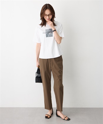 A/C DESIGN BY ALPHA CUBIC モックネック箔プリントロゴTシャツ【すごツヤ・接触冷感・UVカット】_subthumb_5