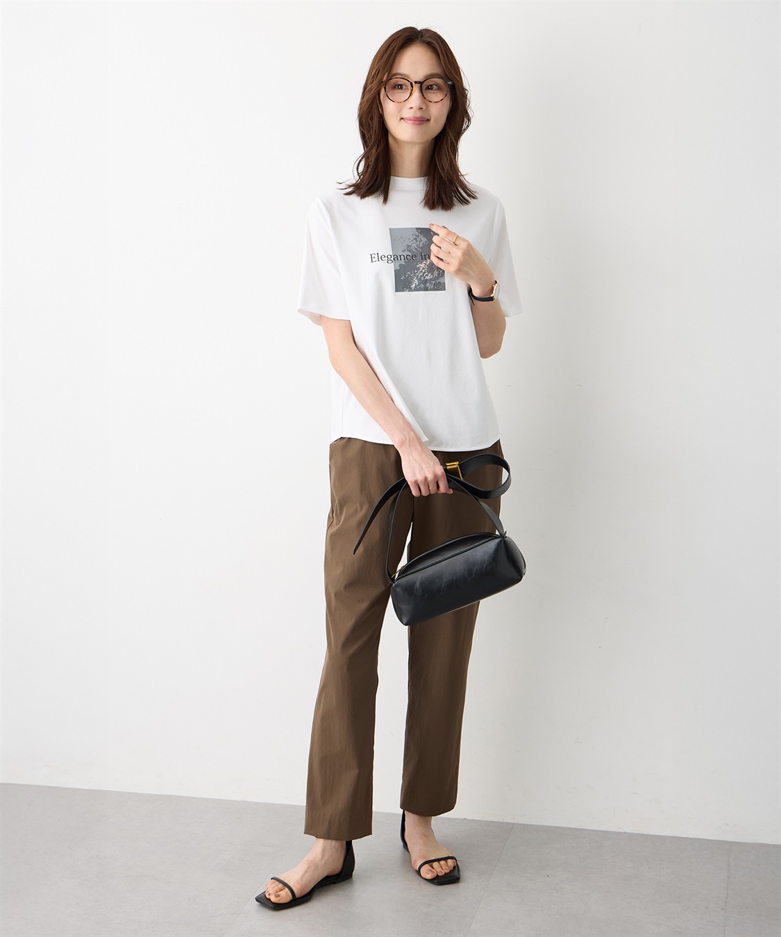 A/C DESIGN BY ALPHA CUBIC モックネック箔プリントロゴTシャツ【すごツヤ・接触冷感・UVカット】_sub_6