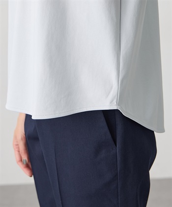 A/C DESIGN BY ALPHA CUBIC モックネック箔プリントロゴTシャツ【すごツヤ・接触冷感・UVカット】_subthumb_11